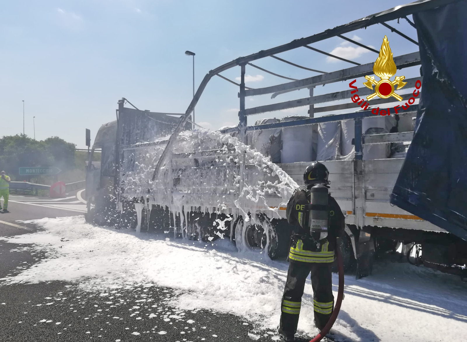 Paura Sull A All Altezza Dello Svincolo Di Montecchio Camion